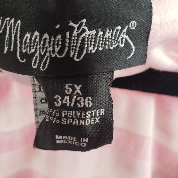 Maggie Barnes ruffle layered knit top womens plus size 5x pink ombre 3/4 sleeve - Picture 4 of 10